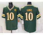 Men's Green Bay Packers #10 Jordan Love Dark Green 2026 Rivalries Collection Limited Football Stitched Jersey