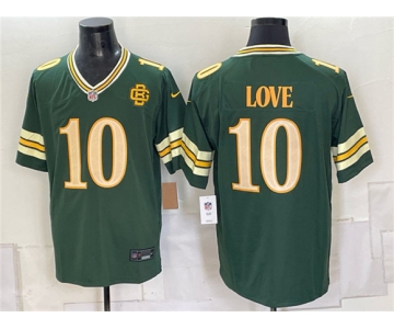 Men's Green Bay Packers #10 Jordan Love Dark Green 2026 Rivalries Collection Limited Football Stitched Jersey