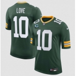 Men's Green Bay Packers #10 Jordan Love Green With 2-Star C Patch New Vapor Untouchable Limited Football Stitched Jersey Men's Green Bay Packers #10 Jordan Love Green With 2-Star C Patch New Vapor Untouchable Limited Football Stitched Jersey
