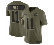 Men's Green Bay Packers #11 Jayden Reed Olive 2025 F.U.S.E. Salute to Service Limited Football Stitched Jersey