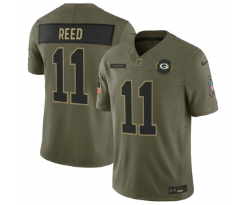 Men's Green Bay Packers #11 Jayden Reed Olive 2025 F.U.S.E. Salute to Service Limited Football Stitched Jersey