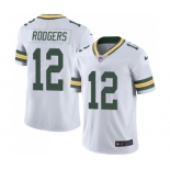 Men's Green Bay Packers #12 Aaron Rodgers White Vapor Untouchable Limited Player Football Jersey