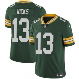 Men's Green Bay Packers #13 Dontayvion Wicks Green 2025 Vapor Untouchable Limited Football Stitched Jersey Men's Green Bay Packers #13 Dontayvion Wicks Green 2025 Vapor Untouchable Limited Football Stitched Jersey