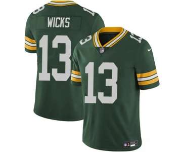 Men's Green Bay Packers #13 Dontayvion Wicks Green 2025 Vapor Untouchable Limited Football Stitched Jersey