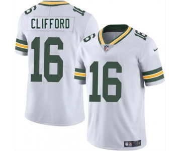 Men's Green Bay Packers #16 Sean Clifford White 2025 Vapor Untouchable Limited Football Stitched Jersey
