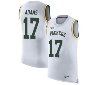 Men's Green Bay Packers #17 Davante Adams Limited White Rush Player Name & Number Tank Top Football Jersey
