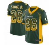 Men's Green Bay Packers #26 Darnell Savage Jr. Limited Green Rush Drift Fashion Football Jersey