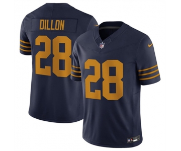 Men's Green Bay Packers #28 A. J. Dillon Navy The 1923 Classic Vapor F.U.S.E. Limited Football Stitched Jersey