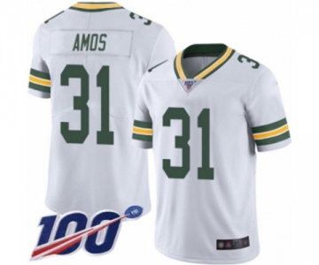 Men's Green Bay Packers #31 Adrian Amos White Vapor Untouchable Limited Player 100th Season Football Jersey