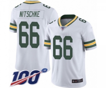 Men's Green Bay Packers #66 Ray Nitschke White Vapor Untouchable Limited Player 100th Season Football Jersey