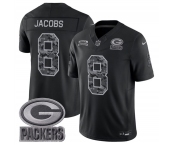 Men's Green Bay Packers #8 Josh Jacobs Black 2026 F.U.S.E. Salute to Service Limited Football Stitched Jersey Men's Green Bay Packers #8 Josh Jacobs Black 2026 F.U.S.E. Salute to Service Limited Football Stitched Jersey