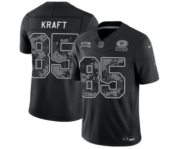 Men's Green Bay Packers #85 Tucker Kraft Black 2026 F.U.S.E. Salute to Service Limited Football Stitched Jersey