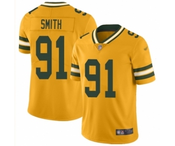 Men's Green Bay Packers #91 Preston Smith Limited Gold Inverted Legend Football Jersey