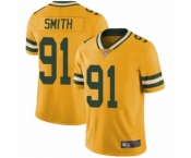 Men's Green Bay Packers #91 Preston Smith Limited Gold Rush Vapor Untouchable Football Jersey