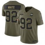 Men's Green Bay Packers #92 Reggie White Olive 2025 F.U.S.E. Salute to Service Limited Football Stitched Jersey Men's Green Bay Packers #92 Reggie White Olive 2025 F.U.S.E. Salute to Service Limited Football Stitched Jersey