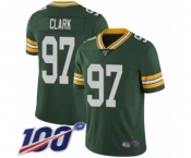 Men's Green Bay Packers #97 Kenny Clark Green Team Color Vapor Untouchable Limited Player 100th Season Football Jersey