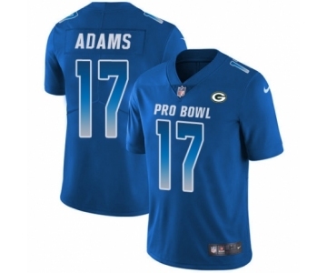 Men's Nike Green Bay Packers #17 Davante Adams Limited Royal Blue NFC 2019 Pro Bowl NFL Jersey