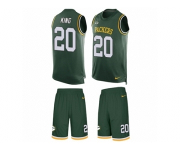 Men's Nike Green Bay Packers #20 Kevin King Limited Green Tank Top Suit NFL Jersey