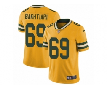 Men's Nike Green Bay Packers #69 David Bakhtiari Limited Gold Rush NFL Jersey