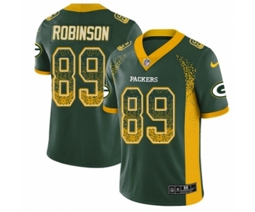 Men's Nike Green Bay Packers #89 Dave Robinson Limited Green Rush Drift Fashion NFL Jersey