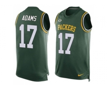 Nike Green Bay Packers #17 Davante Adams Green Team Color Men's Stitched NFL Limited Tank Top Jersey