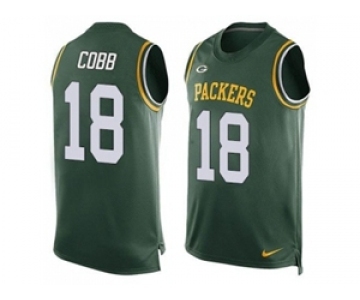 Nike Green Bay Packers #18 Randall Cobb Green Team Color Men's Stitched NFL Limited Tank Top Jersey
