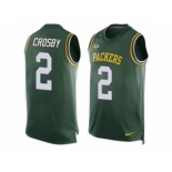 Nike Green Bay Packers #2 Mason Crosby Green Team Color Men's Stitched NFL Limited Tank Top Jersey