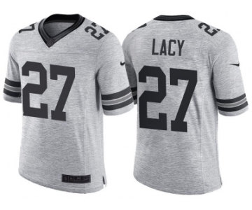 Nike Green Bay Packers #27 Eddie Lacy 2016 Gridiron Gray II Men's NFL Limited Jersey