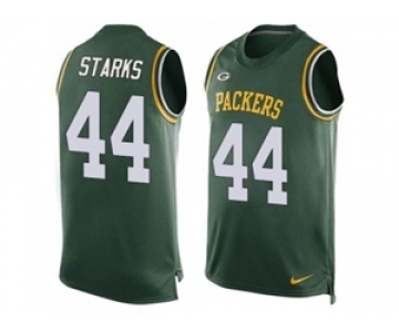 Nike Green Bay Packers #44 James Starks Green Team Color Men's Stitched NFL Limited Tank Top Jersey