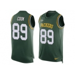 Nike Green Bay Packers #89 Jared Cook Green Team Color Men's Stitched NFL Limited Tank Top Jersey