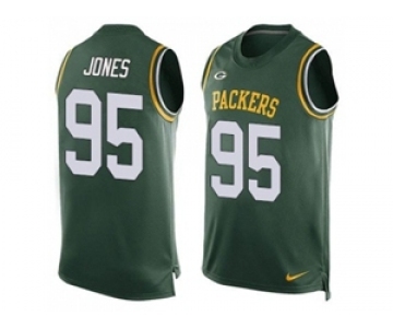 Nike Green Bay Packers #95 Datone Jones Green Team Color Men's Stitched NFL Limited Tank Top Jersey