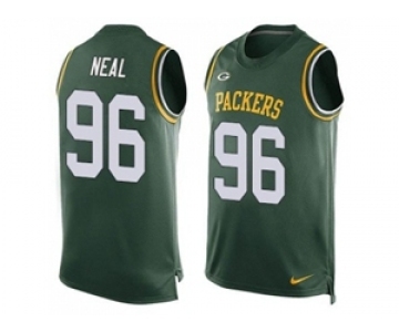Nike Green Bay Packers #96 Mike Neal Green Team Color Men's Stitched NFL Limited Tank Top Jersey
