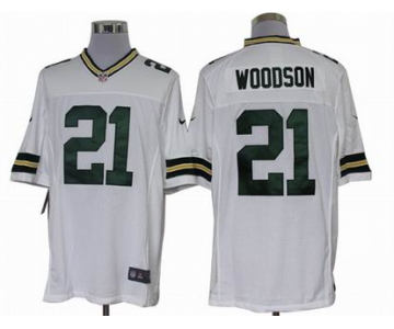 nike nfl jerseys green bay packers #21 woodson white[nike limited]