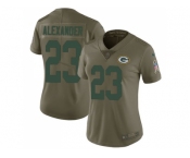 Women Nike Green Bay Packers #23 Jaire Alexander Olive Stitched NFL Limited 2017 Salute to Service Jersey