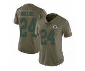 Women Nike Green Bay Packers #24 Quinten Rollins Limited Olive 2017 Salute to Service NFL Jersey