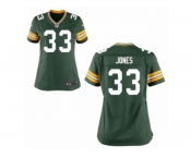Women Nike Green Bay Packers #33 Aron Jones Game Green Team Color NFL Jersey