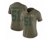 Women Nike Green Bay Packers #51 Kyler Fackrell Limited Olive 2017 Salute to Service NFL Jersey