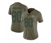 Women Nike Green Bay Packers #80 Jimmy Graham Olive Stitched NFL Limited 2017 Salute to Service Jersey