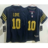 Women's Green Bay Packers #10 Jordan Love Limited Navy Vapor Jersey Women's Green Bay Packers #10 Jordan Love Limited Navy Vapor Jersey