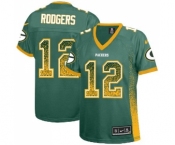 Women's Green Bay Packers #12 Aaron Rodgers Elite Green Drift Fashion Football Jersey