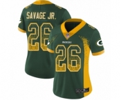 Women's Green Bay Packers #26 Darnell Savage Jr. Limited Green Rush Drift Fashion Football Jersey