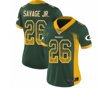 Women's Green Bay Packers #26 Darnell Savage Jr. Limited Green Rush Drift Fashion Football Jersey