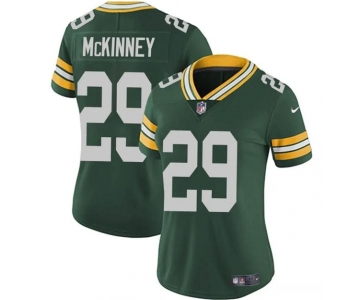Women's Green Bay Packers #29 Xavier McKinney Green Vapor Limited Football Stitched Jersey