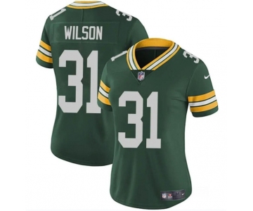 Women's Green Bay Packers #31 Emanuel Wilson Green Vapor Untouchable Limited Football Stitched Jersey