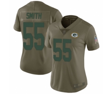 Women's Green Bay Packers #55 Za'Darius Smith Limited Olive 2017 Salute to Service Football Jersey