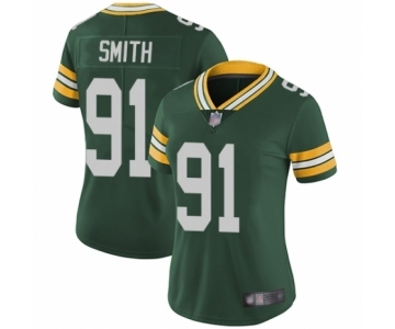 Women's Green Bay Packers #91 Preston Smith Green Team Color Vapor Untouchable Limited Player Football Jersey