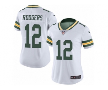 Women's Nike Green Bay Packers #12 Aaron Rodgers Limited White Rush NFL Jersey