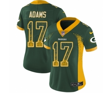 Women's Nike Green Bay Packers #17 Davante Adams Limited Green Rush Drift Fashion NFL Jersey