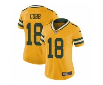 Women's Nike Green Bay Packers #18 Randall Cobb Limited Gold Rush NFL Jersey