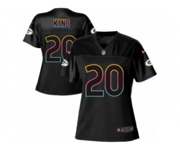 Women's Nike Green Bay Packers #20 Kevin King Game Black Fashion NFL Jersey